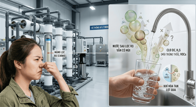 Màng RO khử mùi hiệu quả quả khi kết hợp với công nghệ lọc nào?